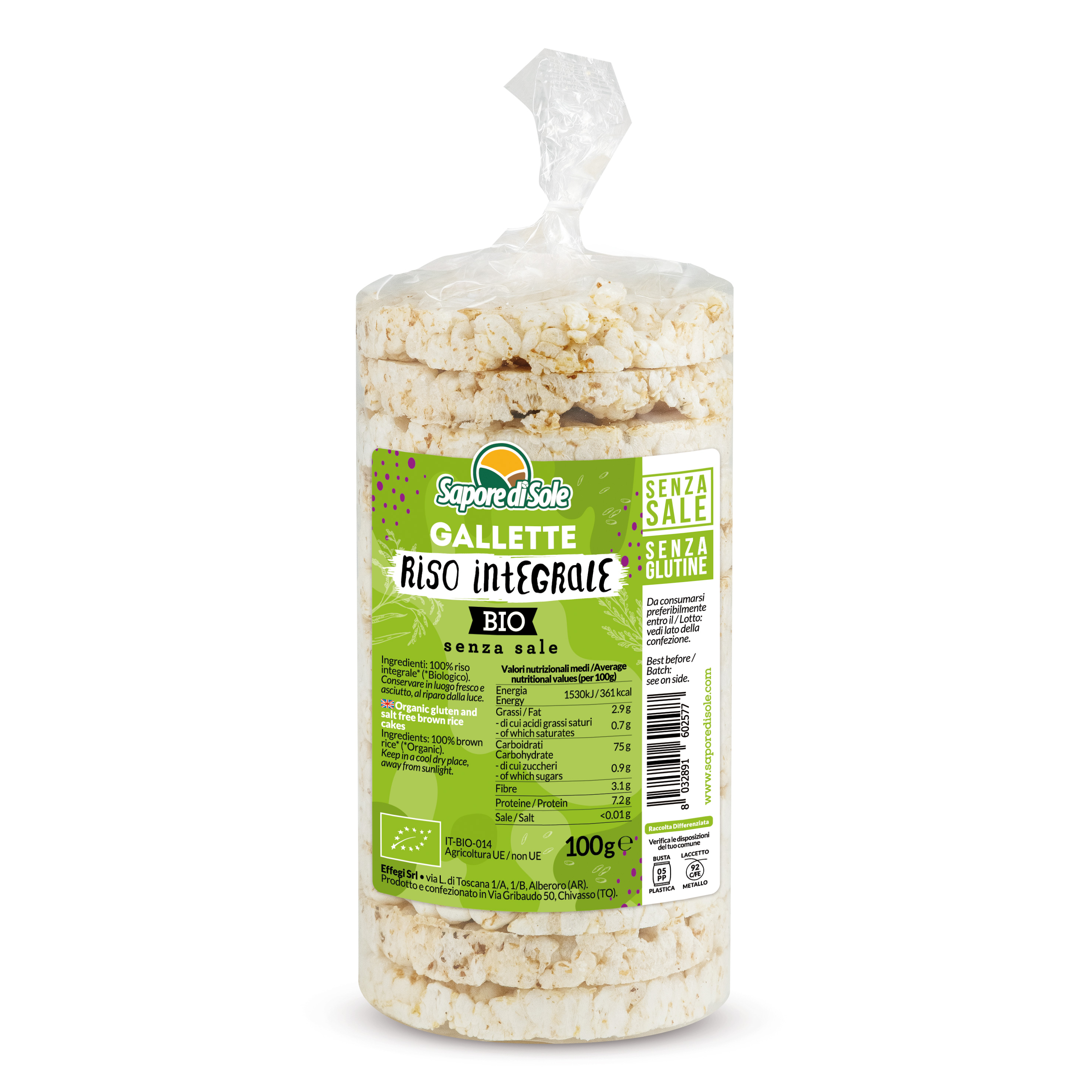 Gallette di Riso Integrale Senza Sale