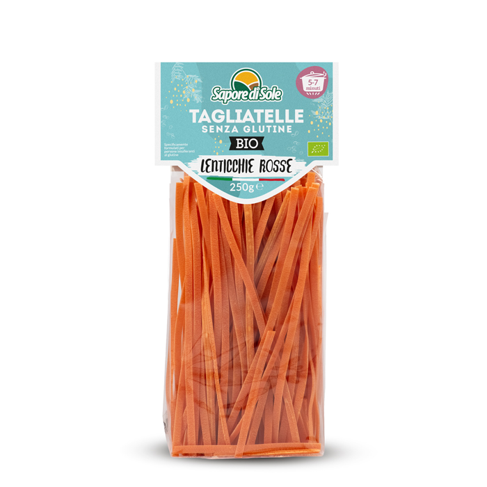 Tagliatelle di Lenticchie rosse SENZA GLUTINE 