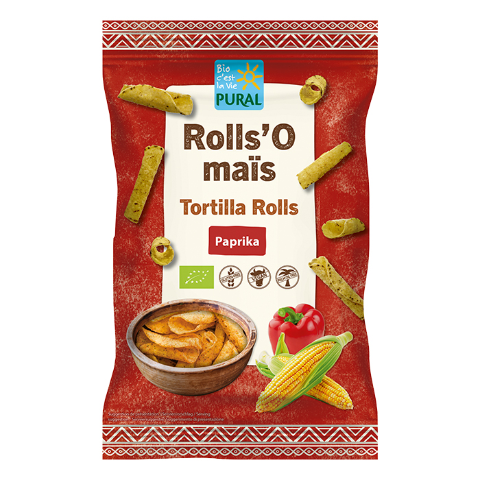 Pural Tortilla Rolls di Mais con Paprika SENZA GLUTINE