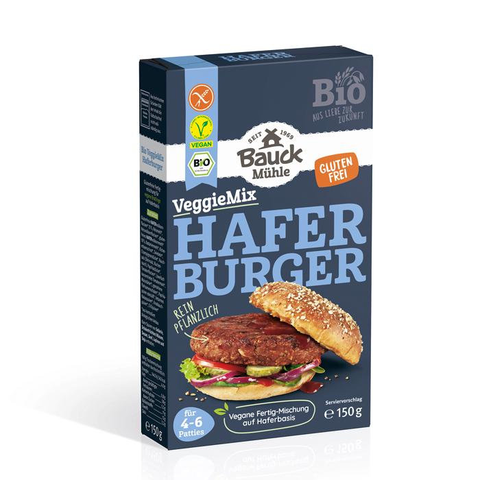 Bauck Mühle Preparato per Burger di Avena SENZA GLUTINE