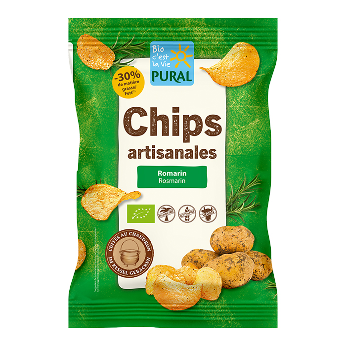 Pural Chips di Patate con Rosmarino e Sale Marino SENZA GLUTINE