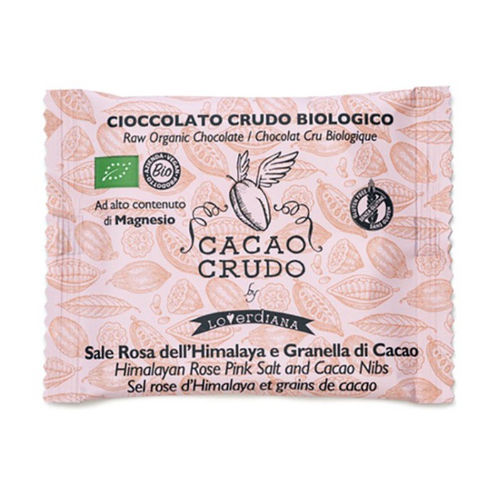 Tavoletta Fondente Sale dell'Himalaya e Granella di Cacao - Cacao Crudo