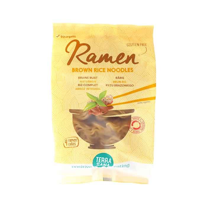 TerraSana Noodles di Riso Integrale per Ramen SENZA GLUTINE