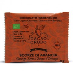 Tavoletta Fondente Scorze di Arancia - Cacao Crudo
