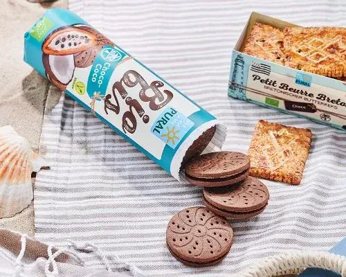 Pural Biobis Biscotti al Cacao farciti con Crema al Cocco