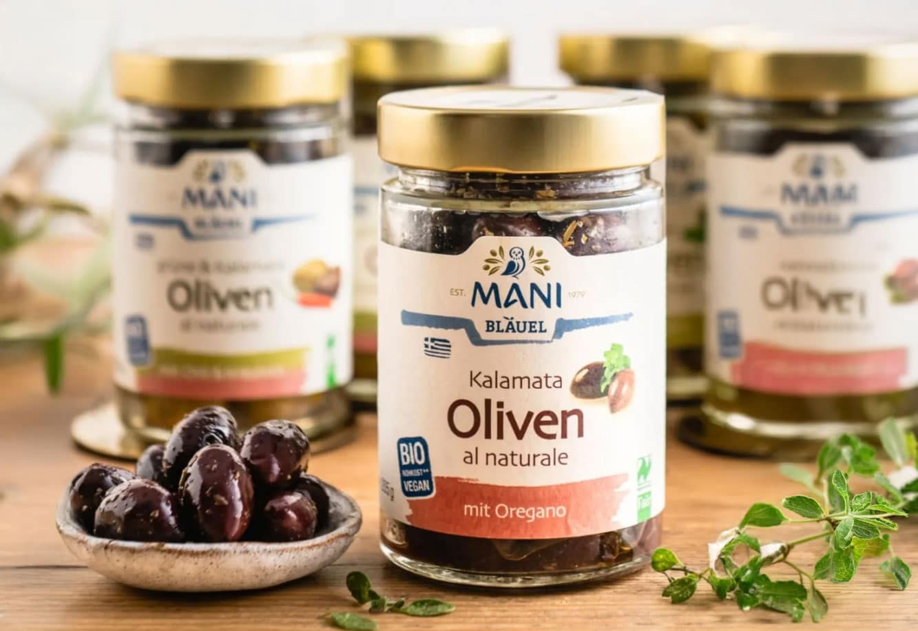Olive Kalamata marinate con Origano