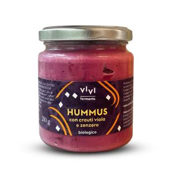 Hummus con Crauti viola e Zenzero