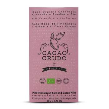 Tavoletta Fondente Sale dell'Himalaya e Granella di Cacao 