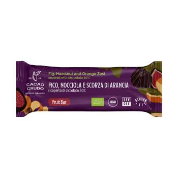 Barretta Fichi Nocciole e Scorze di Arancia ricoperta di Cioccolato Fondente 80%
