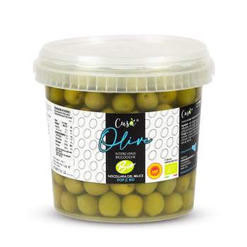 Olive verdi intere Nocellara del Belice DOP in Salamoia