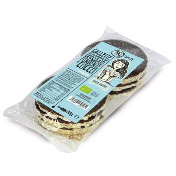 Gallette di Riso integrale con Cioccolato fondente e Cocco